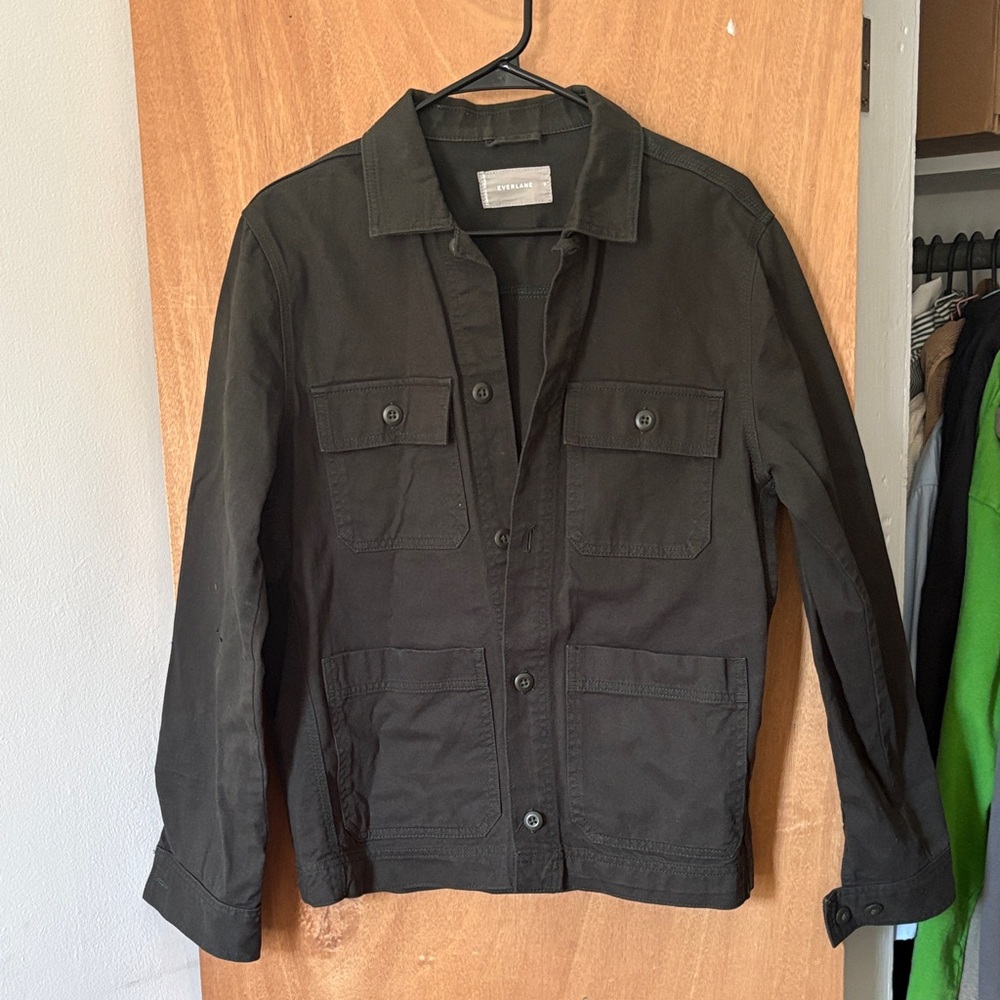 Everlane Men's Dark Olive Military Jacket